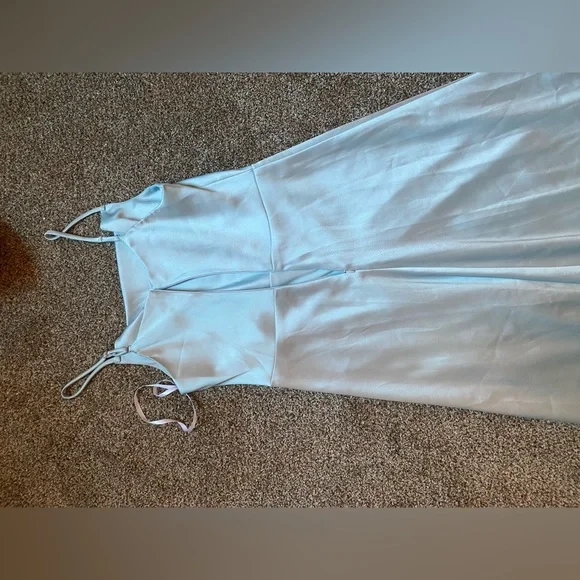 Light Blue Bridesmaid / Wedding Guest Silk Dress Only Worn Once - Picture 4 of 6